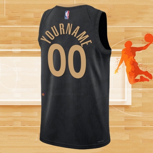 Camiseta Toronto Raptors Personalizada Ciudad 2022-23 Negro