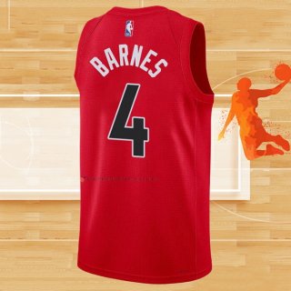 Camiseta Toronto Raptors Scottie Barnes NO 4 Icon 2022-23 Rojo