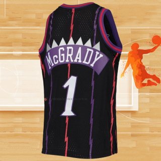 Camiseta Toronto Raptors Tracy Mcgrady NO 1 Mitchell & Ness 1998-99 Negro