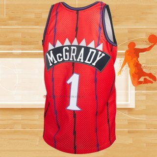 Camiseta Toronto Raptors Tracy McGrady NO 1 Mitchell & Ness 1998-99 Rojo