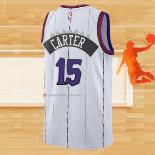 Camiseta Toronto Raptors Vince Carter NO 15 Classic Edition Blanco