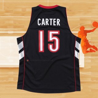 Camiseta Toronto Raptors Vince Carter NO 15 Hardwood Classics Throwback Negro Violeta