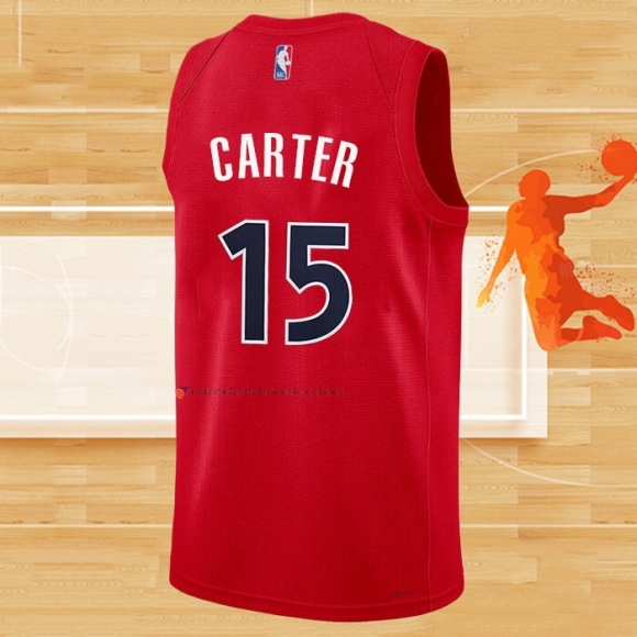 Camiseta Toronto Raptors Vince Carter NO 15 Icon 2022-23 Rojo