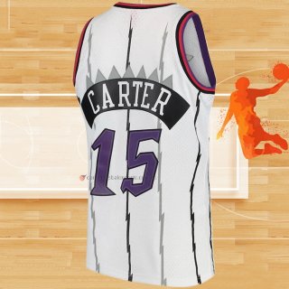 Camiseta Toronto Raptors Vince Carter NO 15 Mitchell & Ness 1998-99 Blanco