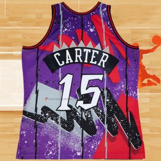 Camiseta Toronto Raptors Vince Carter NO 15 Mitchell & Ness 1998-99 Violeta