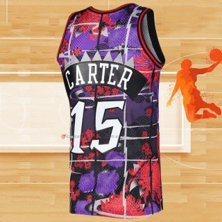 Camiseta Toronto Raptors Vince Carter NO 15 Mitchell & Ness Lunar New Year Violeta