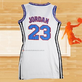 Camiseta Mujer Tune Squad Michael Jordan NO 23 Blanco