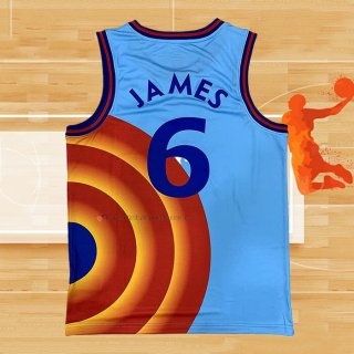 Camiseta Tune Squad Lebron James NO 6 Azul