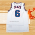 Camiseta Tune Squad Lebron James NO 6 Blanco