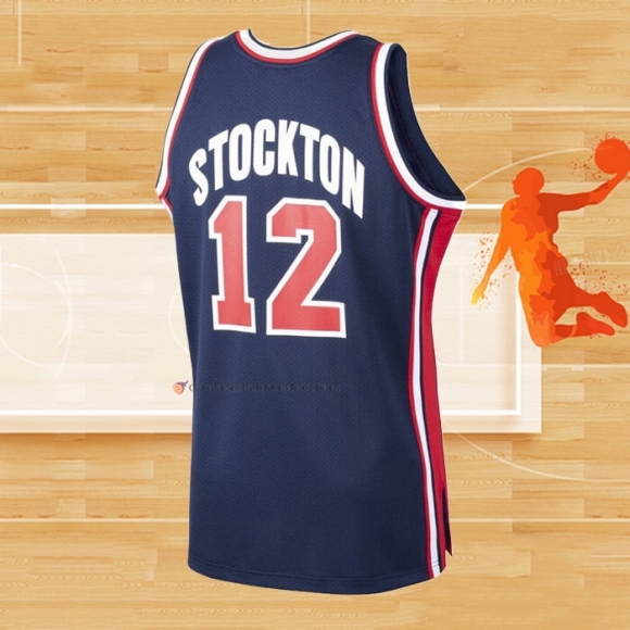 Camiseta USA 1992 John Stockton NO 12 Azul