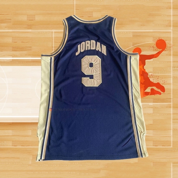 Camiseta USA 1992 Michael Jordan NO 9 Azul Oro