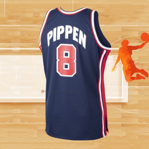 Camiseta USA 1992 Scottie Pippen NO 8 Azul