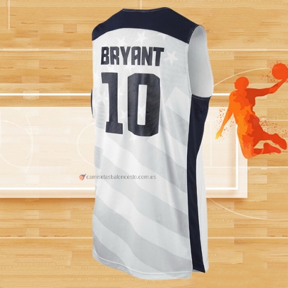 Camiseta USA 2012 Kobe Bryant NO 10 Blanco