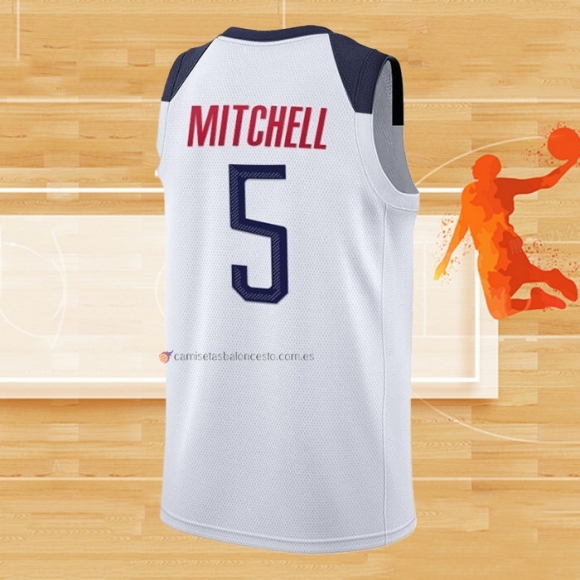 Camiseta USA Donovan Mitchell 2019 FIBA Basketball World Cup Blanco