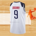 Camiseta USA Jaylen Brown 2019 FIBA Basketball World Cup Blanco