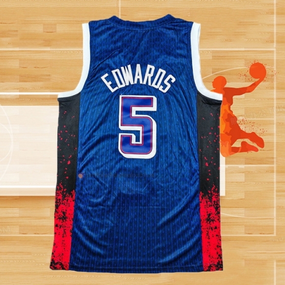 Camiseta USA 2024 Anthony Edwards NO 5 Azul1