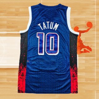 Camiseta USA 2024 Jayson Tatum NO 10 Azul1