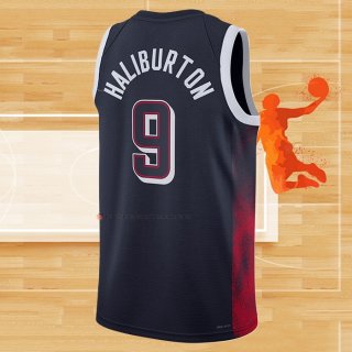 Camiseta USA 2024 Tyrese Haliburton NO 9 Azul