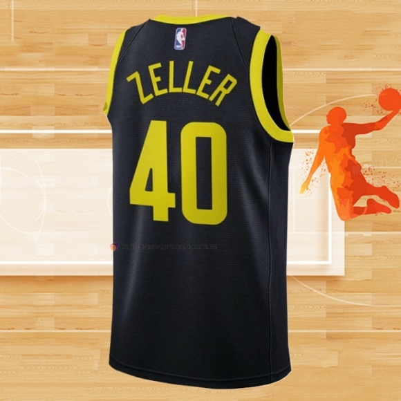 Camiseta Utah Jazz Cody Zeller NO 40 Statement 2022-23 Negro