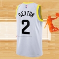 Camiseta Utah Jazz Collin Sexton NO 2 Association 2022-23 Blanco