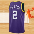 Camiseta Utah Jazz Collin Sexton NO 2 Classic 2023-24 Violeta