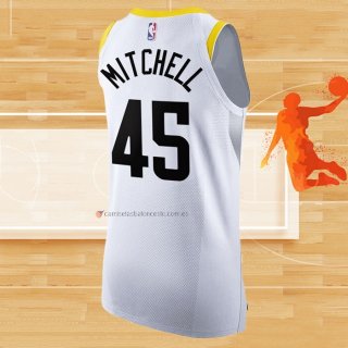 Camiseta Utah Jazz Donovan Mitchell NO 45 Association Autentico 2022-23 Blanco