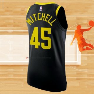 Camiseta Utah Jazz Donovan Mitchell NO 45 Statement Autentico 2022-23 Negro