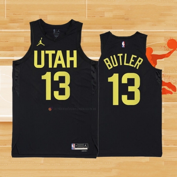 Camiseta Utah Jazz Jared Butler NO 13 Statement 2022-23 Negro