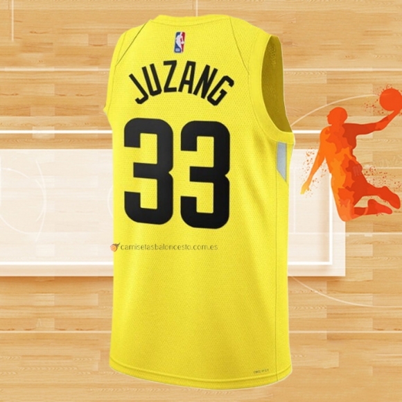 Camiseta Utah Jazz Johnny Juzang NO 33 Icon 2022-23 Amarillo