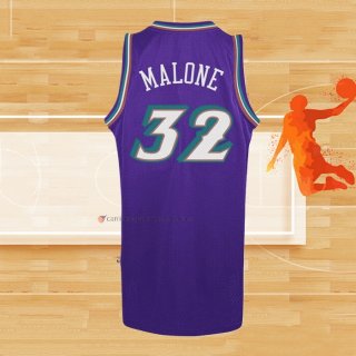 Camiseta Utah Jazz Karl Malone NO 32 Retro Violeta