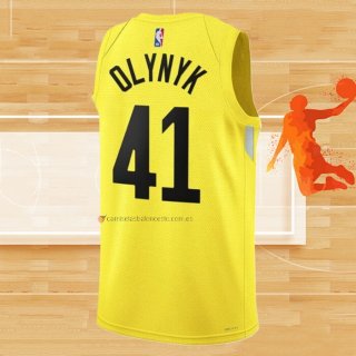 Camiseta Utah Jazz Kelly Olynyk NO 41 Icon 2022-23 Amarillo