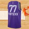 Camiseta Utah Jazz Omer Yurtseven NO 77 Ciudad 2023-24 Violeta