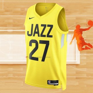 Camiseta Utah Jazz Rudy Gobert NO 27 Icon 2022-23 Amarillo