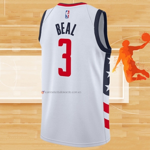 Camiseta Washington Wizards Bradley Beal NO 3 Ciudad 2019-20 Blanco