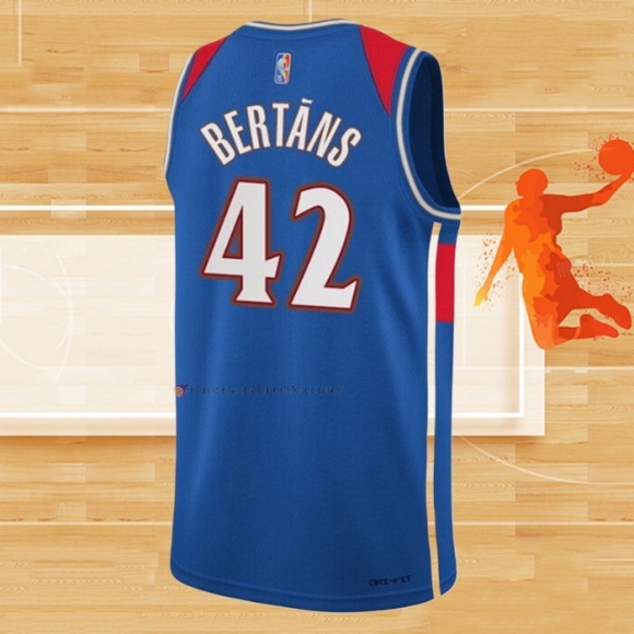 Camiseta Washington Wizards Davis Bertans NO 42 Ciudad 2021-22 Azul