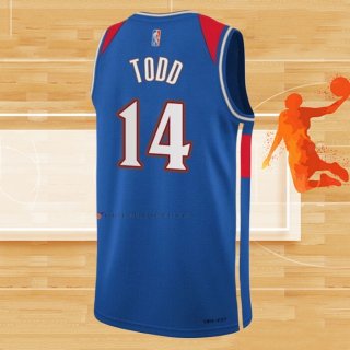 Camiseta Washington Wizards Isaiah Todd NO 14 Ciudad 2021-22 Azul