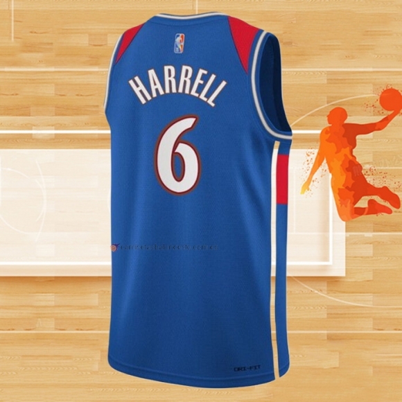 Camiseta Washington Wizards Montrezl Harrell NO 6 Ciudad 2021-22 Azul