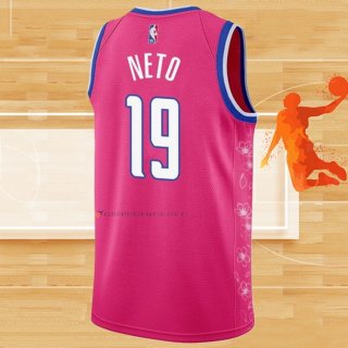 Camiseta Washington Wizards Raul Neto NO 19 Ciudad 2022-23 Rosa